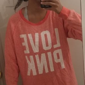 Oversize M Pink Victorias Secret Sweatshirt Tunic